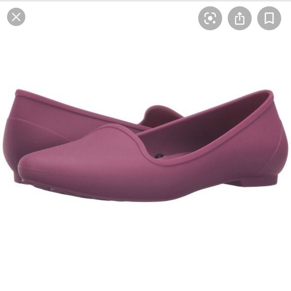 CROCS Purple Flats Sleek Minimalist Design - Picture 1 of 7